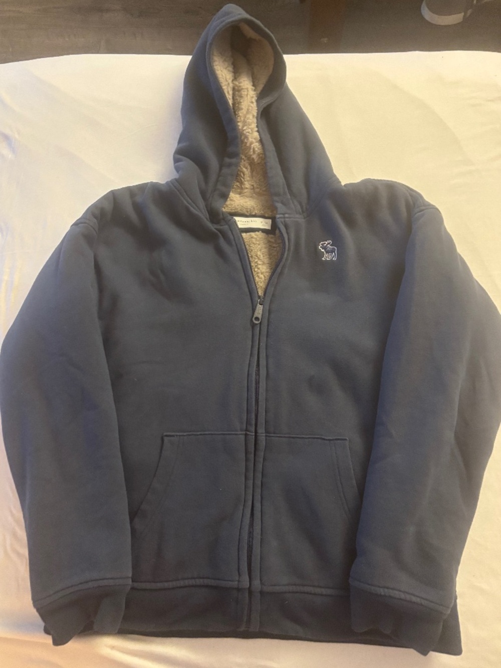 GUC Abercrombie Kids Full-Zip Shaggy Lined Hoodie 13 Years